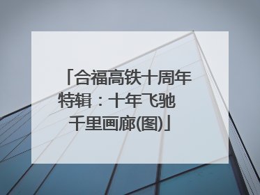 合福高铁十周年特辑：十年飞驰 千里画廊(图)