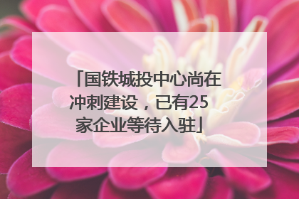 国铁城投中心尚在冲刺建设，已有25家企业等待入驻