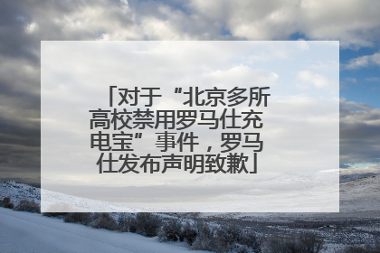 对于“北京多所高校禁用罗马仕充电宝”事件，罗马仕发布声明致歉