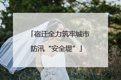 宿迁全力筑牢城市防汛“安全堤”