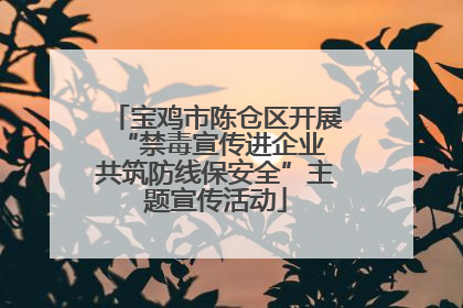 宝鸡市陈仓区开展“禁毒宣传进企业 共筑防线保安全”主题宣传活动