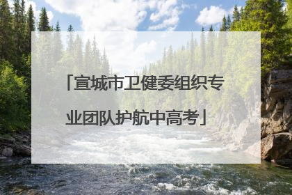 宣城市卫健委组织专业团队护航中高考