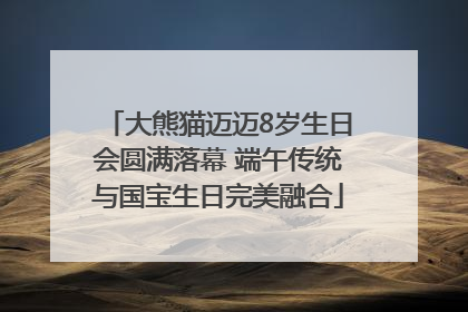 大熊猫迈迈8岁生日会圆满落幕 端午传统与国宝生日完美融合