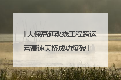 大保高速改线工程跨运营高速天桥成功爆破
