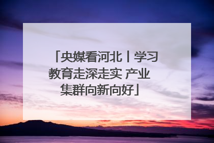 央媒看河北丨学习教育走深走实 产业集群向新向好
