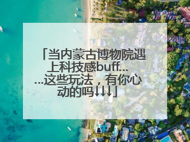 当内蒙古博物院遇上科技感buff……这些玩法，有你心动的吗↓↓↓
