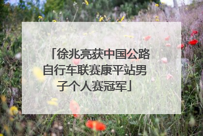 徐兆亮获中国公路自行车联赛康平站男子个人赛冠军