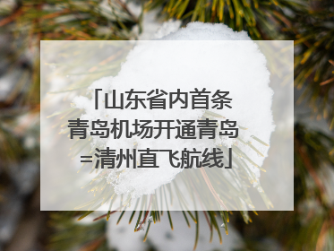 山东省内首条 青岛机场开通青岛=清州直飞航线
