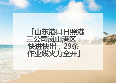 山东港口日照港三公司岚山港区：快进快出，29条作业线火力全开