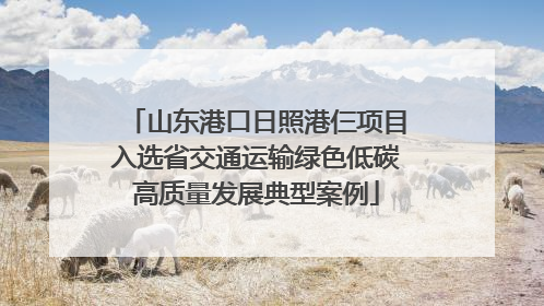 山东港口日照港仨项目入选省交通运输绿色低碳高质量发展典型案例