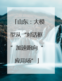 山东：大模型从“对话框”加速跑向“应用场”