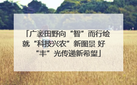 广袤田野向“智”而行绘就“科技兴农”新图景 好“丰”光传递新希望