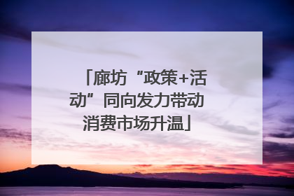廊坊“政策+活动”同向发力带动消费市场升温