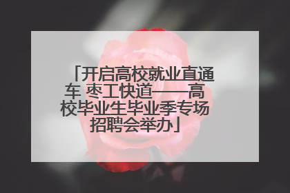 开启高校就业直通车 枣工快道——高校毕业生毕业季专场招聘会举办