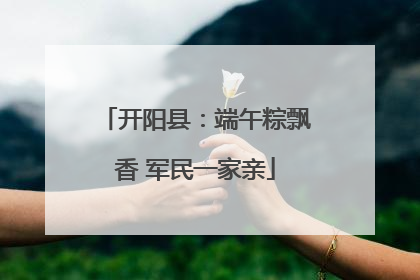 开阳县：端午粽飘香 军民一家亲