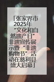 张家界市2025年“文化和自然遗产日”非遗宣传展示暨“非遗购物节”活动在慈利县盛大启幕