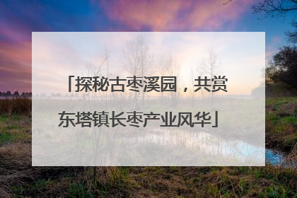 探秘古枣溪园，共赏东塔镇长枣产业风华