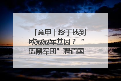 意甲｜终于找到欧冠冠军基因？“蓝黑军团”聘请国米名宿齐沃执教