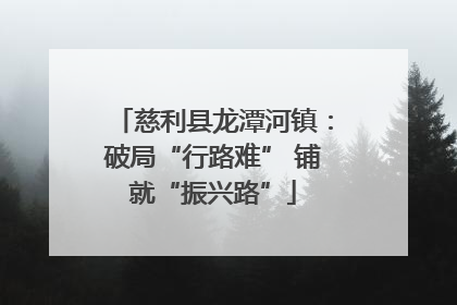 慈利县龙潭河镇：破局“行路难” 铺就“振兴路”