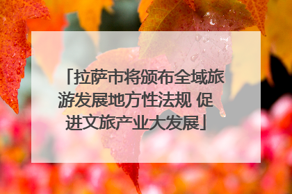 拉萨市将颁布全域旅游发展地方性法规 促进文旅产业大发展