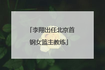 李翔出任北京首钢女篮主教练