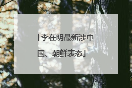 李在明最新涉中国、朝鲜表态