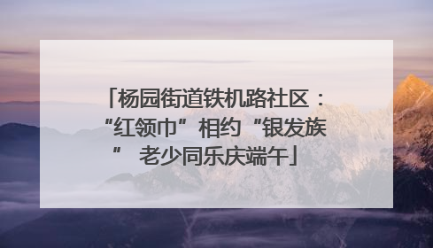 杨园街道铁机路社区：“红领巾”相约“银发族” 老少同乐庆端午