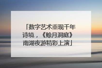 数字艺术重现千年诗境，《赊月洞庭》南湖夜游精彩上演
