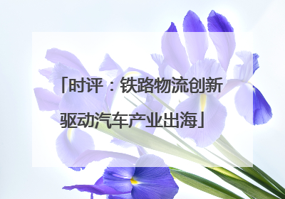 时评：铁路物流创新驱动汽车产业出海