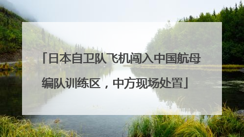 日本自卫队飞机闯入中国航母编队训练区，中方现场处置