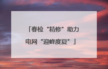 春检“精修”助力电网“迎峰度夏”