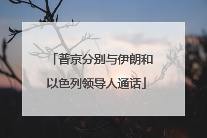 普京分别与伊朗和以色列领导人通话