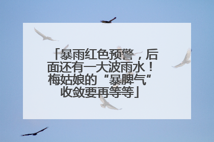暴雨红色预警，后面还有一大波雨水！梅姑娘的“暴脾气”收敛要再等等
