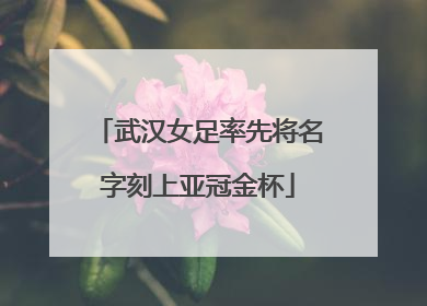 武汉女足率先将名字刻上亚冠金杯