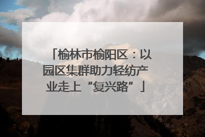 榆林市榆阳区：以园区集群助力轻纺产业走上“复兴路”