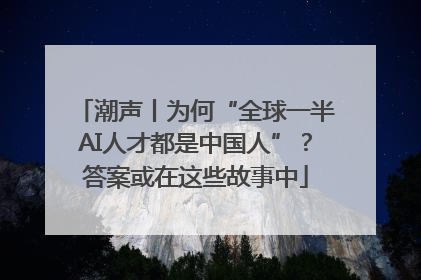 潮声丨为何“全球一半AI人才都是中国人”？答案或在这些故事中