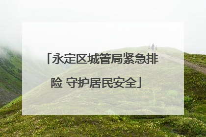 永定区城管局紧急排险 守护居民安全