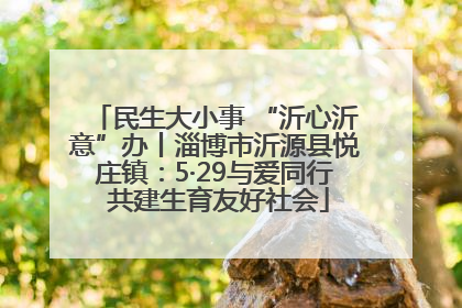 民生大小事 “沂心沂意”办丨淄博市沂源县悦庄镇：5·29与爱同行 共建生育友好社会