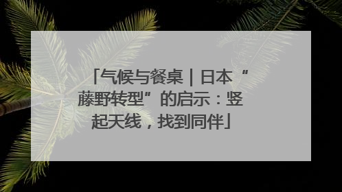 气候与餐桌｜日本“藤野转型”的启示：竖起天线，找到同伴