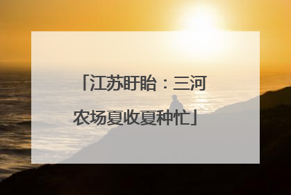 江苏盱眙：三河农场夏收夏种忙