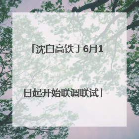 沈白高铁于6月1日起开始联调联试
