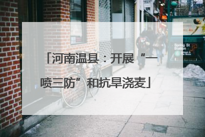 河南温县：开展“一喷三防”和抗旱浇麦