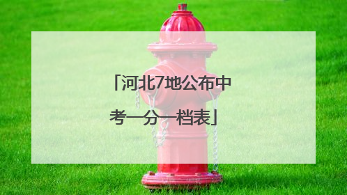 河北7地公布中考一分一档表