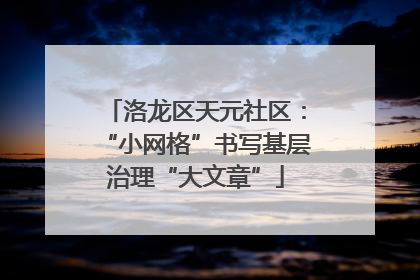 洛龙区天元社区：“小网格”书写基层治理“大文章”