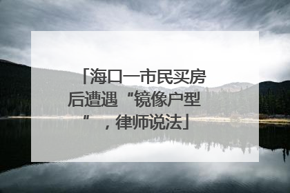 海口一市民买房后遭遇“镜像户型”，律师说法