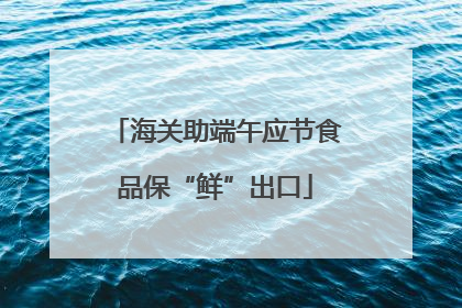 海关助端午应节食品保“鲜”出口