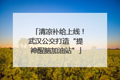 清凉补给上线！武汉公交打造“提神醒脑加油站”