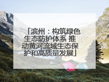 滨州：构筑绿色生态防护体系 推动黄河流域生态保护和高质量发展