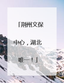 荆州文保中心，湖北唯一！