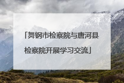 舞钢市检察院与唐河县检察院开展学习交流